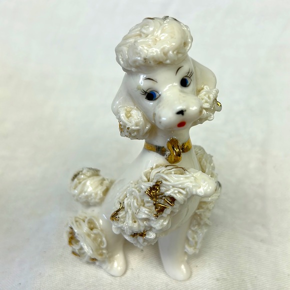 Mid Century Modern anthropomorphic porcelain spaghetti Poodle figurine - Picture 9 of 10